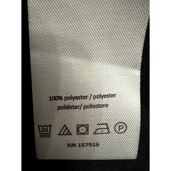 Gigi Parker Wrap Front Blouse 3/4 Sleeve Length Satin Fabric Black W Small NWT - Picture 11 of 11